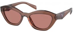 Sunglasses - Prada - SPR A02S - 17O60B  TRANSPARENT BROWN // LIGHT BROWN