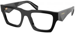 Gafas de Sol - Prada - SPR A06S - 16K08N  BLACK // CLEAR BLUE LIGHT FILTER