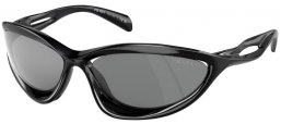 Sunglasses - Prada - SPR A26S - 1AB60G  BLACK // DARK GREY MIRROR SILVER