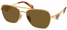 Gafas de Sol - Prada - SPR A50S - 5AK01T  GOLD // DARK BROWN