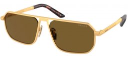 Gafas de Sol - Prada - SPR A53S - 1BK01T  MATTE GOLD // DARK BROWN