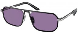 Gafas de Sol - Prada - SPR A53S - 1BO05Q  MATTE BLACK // INSIDE SILVER VIOLET MIRROR