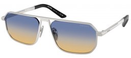 Gafas de Sol - Prada - SPR A53S - 27506Z  MATTE SILVER // DARK BLUE GRADIENT YELLOW