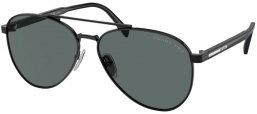 Sunglasses - Prada - SPR A58S - 1AB5Z1  BLACK // DARK GREY POLARIZED