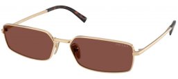 Gafas de Sol - Prada - SPR A60S - ZVN80T  PALE GOLD // DARK CHOCOLATE