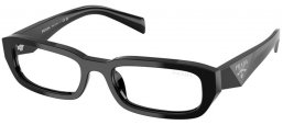 Gafas de Sol - Prada - SPR B06S - 16K08N  BLACK // CLEAR BLUE LIGHT FILTER