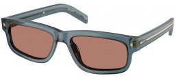 Gafas de Sol - Prada - SPR B11S - 17T05D  TRANSPARENT OCEAN // BROWN MIRROR INSIDE SILVER