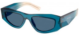 Gafas de Sol - Prada - SPR B19S - 24F80S  TRANSPARENT BLUE // DARK BLUE