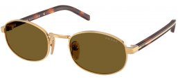 Gafas de Sol - Prada - SPR B53S - 5AK09Z  GOLD // DARK BROWN