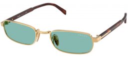 Gafas de Sol - Prada - SPR B54S - 5AK40K  GOLD // GREEN PETROLEUM