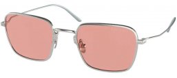 Sunglasses - Prada - SPR 54WS - 05Q03F SATIN TITANIUM // DARK PINK