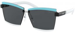 Sunglasses - Prada - SPR 61XS - 02B5S0 BLUE BLACK WHITE // GREY