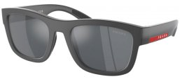 Sunglasses - Prada Linea Rossa - SPS 01ZS - UFK5L0  GREY RUBBER // LIGHT GREY MIRROR BLACK