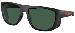 Sunglasses - Prada Linea Rossa - SPS 07WS - 1BO06U  MATTE BLACK // DARK GREEN