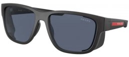 Gafas de Sol - Prada Linea Rossa - SPS 07WS - DG009R BLACK RUBBER // BLUE