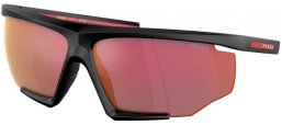 Sunglasses - Prada Linea Rossa - SPS 07YS - DG010A  BLACK RUBBER // ORANGE MIRROR