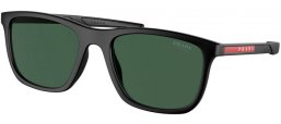 Gafas de Sol - Prada Linea Rossa - SPS 10WS - 1BO06U  MATTE BLACK // DARK GREEN