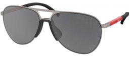 Sunglasses - Prada Linea Rossa - SPS 51XS - 5AV07U  GUNMETAL // GREY MIRROR BLACK