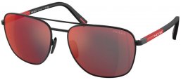 Sunglasses - Prada Linea Rossa - SPS 54ZS - DG008F  BLACK RUBBER // DARK GREY MIRROR BLUE RED
