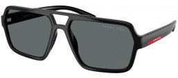 Gafas de Sol - Prada Linea Rossa - SPS A06S - 1AB02G  BLACK // DARK GREY POLARIZED
