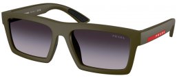 Gafas de Sol - Prada Linea Rossa - SPS A07S - 15X09U  MATTE GREEN RUBBER BLACK // GREY GRADIENT