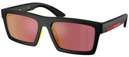 Gafas de Sol - Prada Linea Rossa - SPS A07S - 1BO10A  MATTE BLACK // DARK GREY MIRROR RED