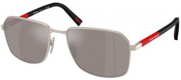 Lunettes de soleil - Prada Linea Rossa - SPS A51S - 18X80I  MATTE CHAMPAGNE // MIRROR SILVER