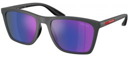 Gafas de Sol - Prada Linea Rossa - SPS B08S - UFK05U  MATTE RUBBER GREY // DARK BLUE MIRROR VIOLET