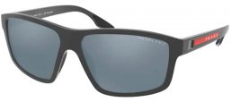 Lunettes de soleil - Prada Linea Rossa - SPS 02XS - UFK07H GREY RUBBER // DARK GREY MIRROR SILVER POLARIZED