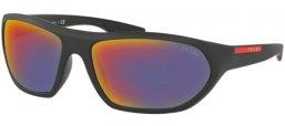 Sunglasses - Prada Linea Rossa - SPS 18US ACTIVE - 1BO9Q1 MATTE BLACK BLACK // DARK GREY MIRROR BLUE RED