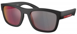 Gafas de Sol - Prada Linea Rossa - SPS 01ZS - DG008F  RUBBER BLACK // DARK GREY SILVER RED BLUE