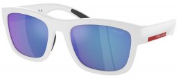 Gafas de Sol - Prada Linea Rossa - SPS 01ZS - TWK08R  WHITE RUBBER // LIGHT GREEN MIRROR BLUE