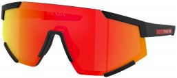 Gafas de Sol - Prada Linea Rossa - SPS 04WS - DG002U  BLACK RUBBER // BROWN MIRROR ORANGE