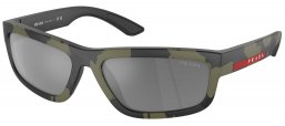 Gafas de Sol - Prada Linea Rossa - SPS 05ZS - 14X07G  GREEN MIMETIC RUBBER // GREY MIRROR BLACK