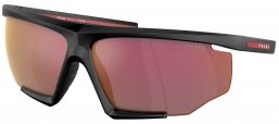Gafas de Sol - Prada Linea Rossa - SPS 07YS - DG010A  BLACK RUBBER // ORANGE MIRROR