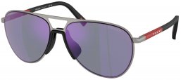 Gafas de Sol - Prada Linea Rossa - SPS 53ZS - 5AV10J  GUNMETAL // DARK BLUE MIRROR VIOLET