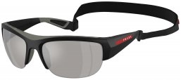 Gafas de Sol - Prada Linea Rossa - SPS A01S - 1BO05A  BLACK OPAQUE // LIGHT GREY MIRROR SILVER