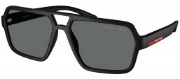 Gafas de Sol - Prada Linea Rossa - SPS A06S - DG002G  MATTE BLACK RUBBER // DARK GREY POLARIZED