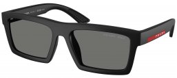 Gafas de Sol - Prada Linea Rossa - SPS A07S - 1BO02G  MATTE BLACK // DARK GREY POLARIZED