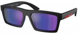 Gafas de Sol - Prada Linea Rossa - SPS A07S - 1BO05U  MATTE BLACK // DARK BLUE MIRROR VIOLET