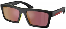 Gafas de Sol - Prada Linea Rossa - SPS A07S - 1BO10A  MATTE BLACK // DARK GREY MIRROR RED