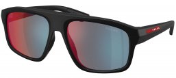 Gafas de Sol - Prada Linea Rossa - SPS B02S - 1BO08F  MATTE BLACK // DARK GREY MIRROR BLUE RED