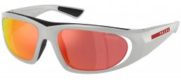 Gafas de Sol - Prada Linea Rossa - SPS B03S - 14Z04U  METALLIC GREY // DARK GREY MIRROR ORANGE