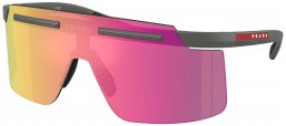 Gafas de Sol - Prada Linea Rossa - SPS B06S - 16X20A  MATTE METALLIC GREY // DARK VIOLET MIRROR PINK