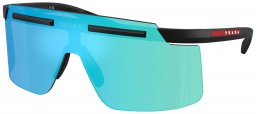 Gafas de Sol - Prada Linea Rossa - SPS B06S - 1BO08R  MATTE BLACK // LIGHT GREEN MIRROR BLUE