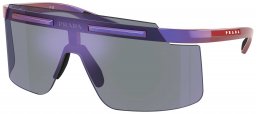 Gafas de Sol - Prada Linea Rossa - SPS B06S - 26H10J  MATTE METALLIC VIOLET // DARK BLUE MIRROR VIOLET
