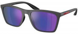 Gafas de Sol - Prada Linea Rossa - SPS B08S - UFK05U  MATTE RUBBER GREY // DARK BLUE MIRROR VIOLET
