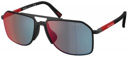 Gafas de Sol - Prada Linea Rossa - SPS B51S - 1BO08F  MATTE BLACK // DARK GREY MIRROR BLUE RED