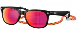 Gafas Junior - Ray-Ban® Junior Collection - RJ9052S - 70286Q  BLACK RUBBER // BROWN MIRROR ORANGE