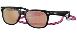Gafas Junior - Ray-Ban® Junior Collection - RJ9052S - 70287J  BLACK RUBBER // BROWN MIRROR ORANGE PINK